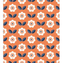 Retro Floral Pop Pattern Wallpaper