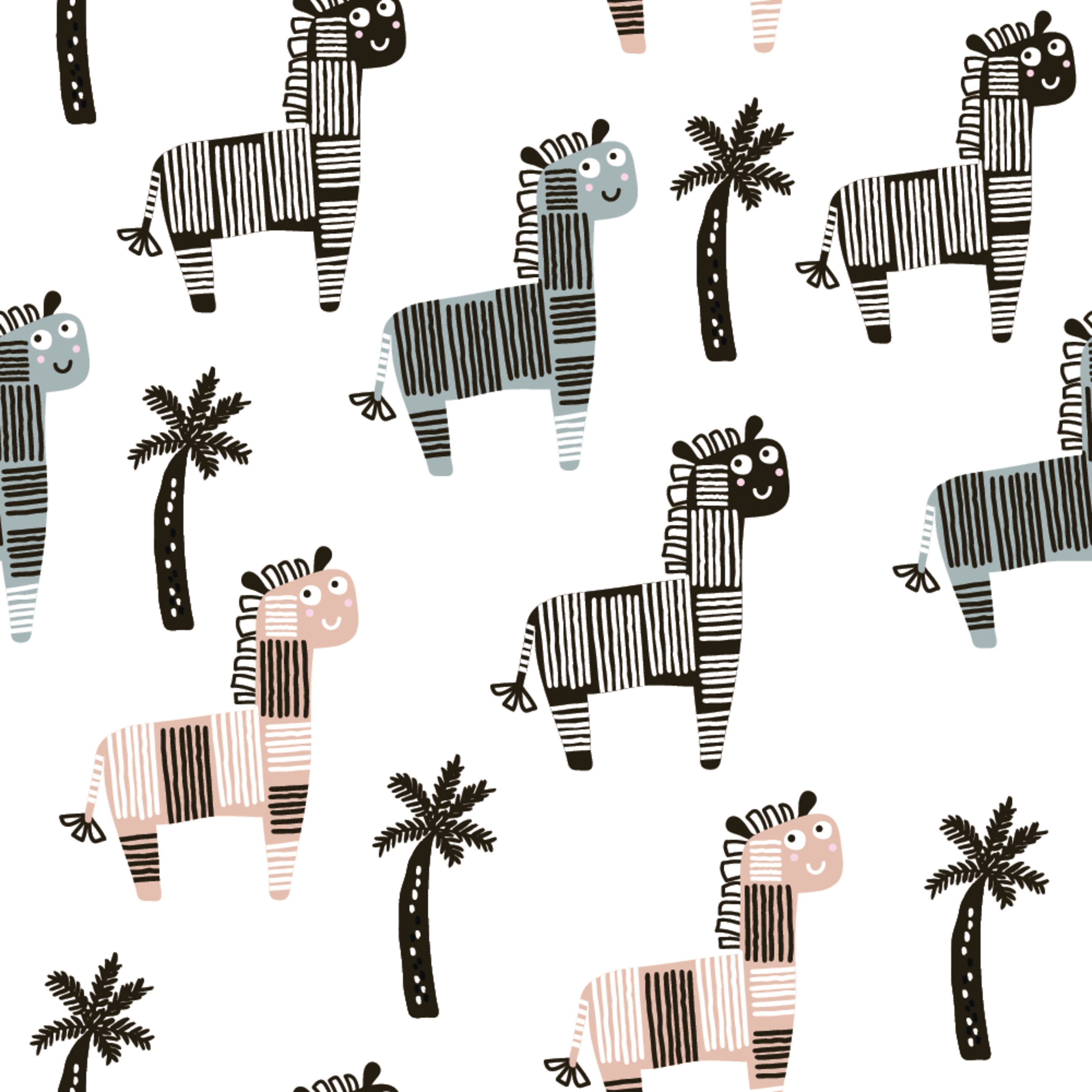 Graphic Zebra Pattern Mural - Murals Your Way