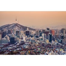 Seoul Haze Wall Mural