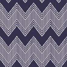 Indigo Tie-Dye Chevron Pattern Wallpaper
