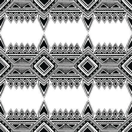 aztec design black and white wallpaper