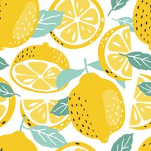 Lemony Fresh Pattern Wallpaper