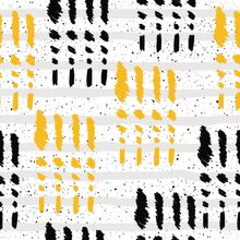 Abstract Black And Yellow Pattern Wallpaper