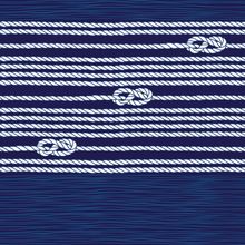 Blue and White Sailor's Knot Pattern Wallpaper