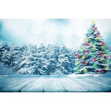 Outdoor Christmas Tree Wall Mural