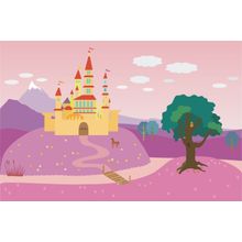 Fairytale Castle On The Hill Wall Mural