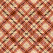 Coral Plaid Pattern Wallpaper