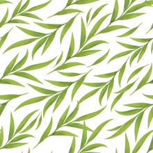 Beautiful Watercolor Green Leaves Pattern Wallpaper