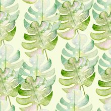 Paradiso Watercolor Leaf Pattern Wallpaper