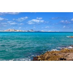 Rocky Seascape Cancun Wall Mural