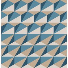 Cool Blues Geometric Triangle Wallpaper