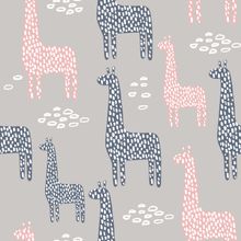 Childish Giraffe Pattern Wallpaper