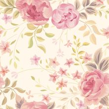 Hand Painted Rose Pattern Wallpaper