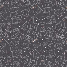 Whimsical Woodland Animal Pattern Wallpaper