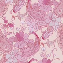 Pink Silhouette Paisley Pattern Wallpaper
