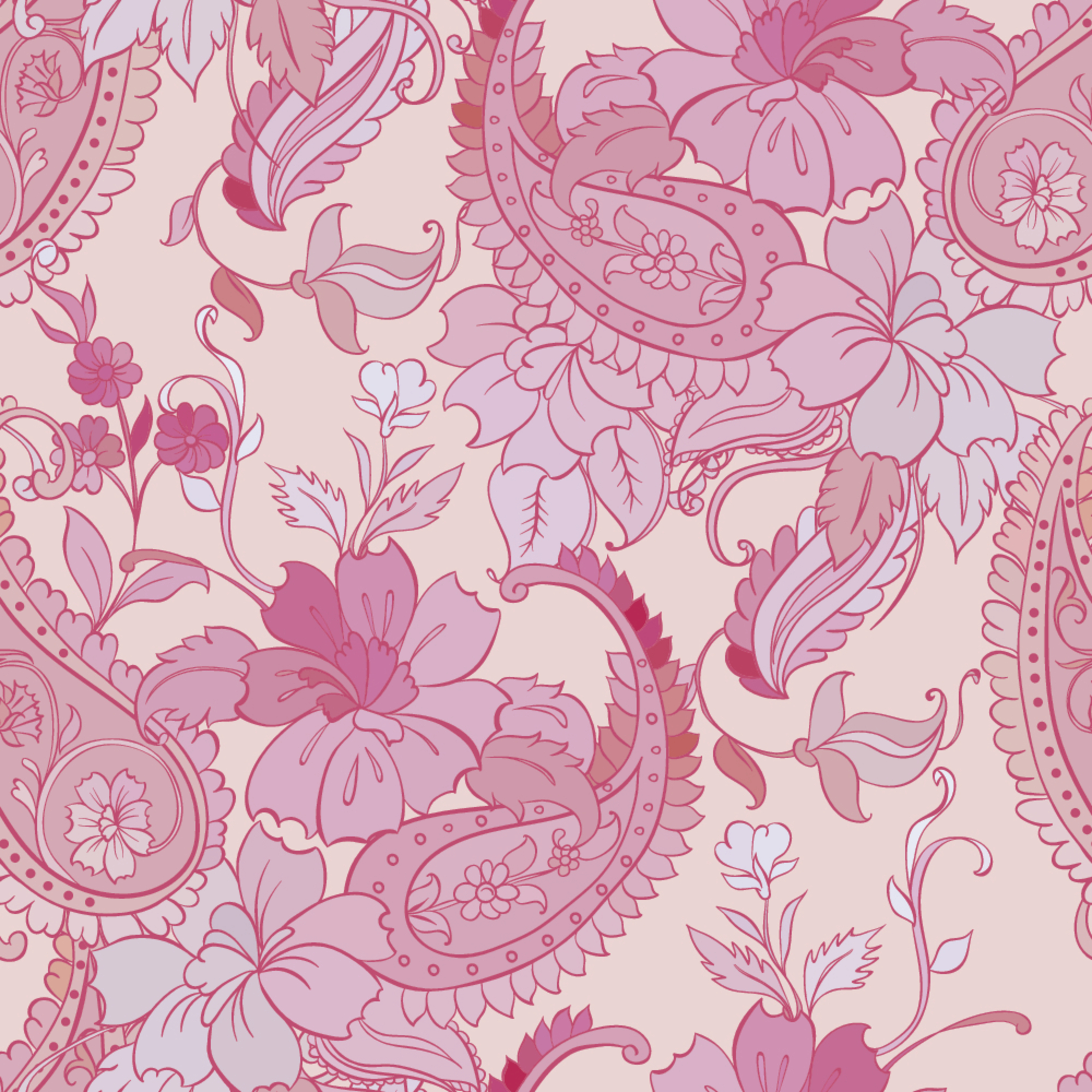 pink paisley wallpaper