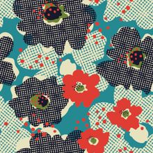 Pop Art Flower Pattern Wallpaper
