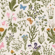 Antique Engraved Flower Pattern Wallpaper