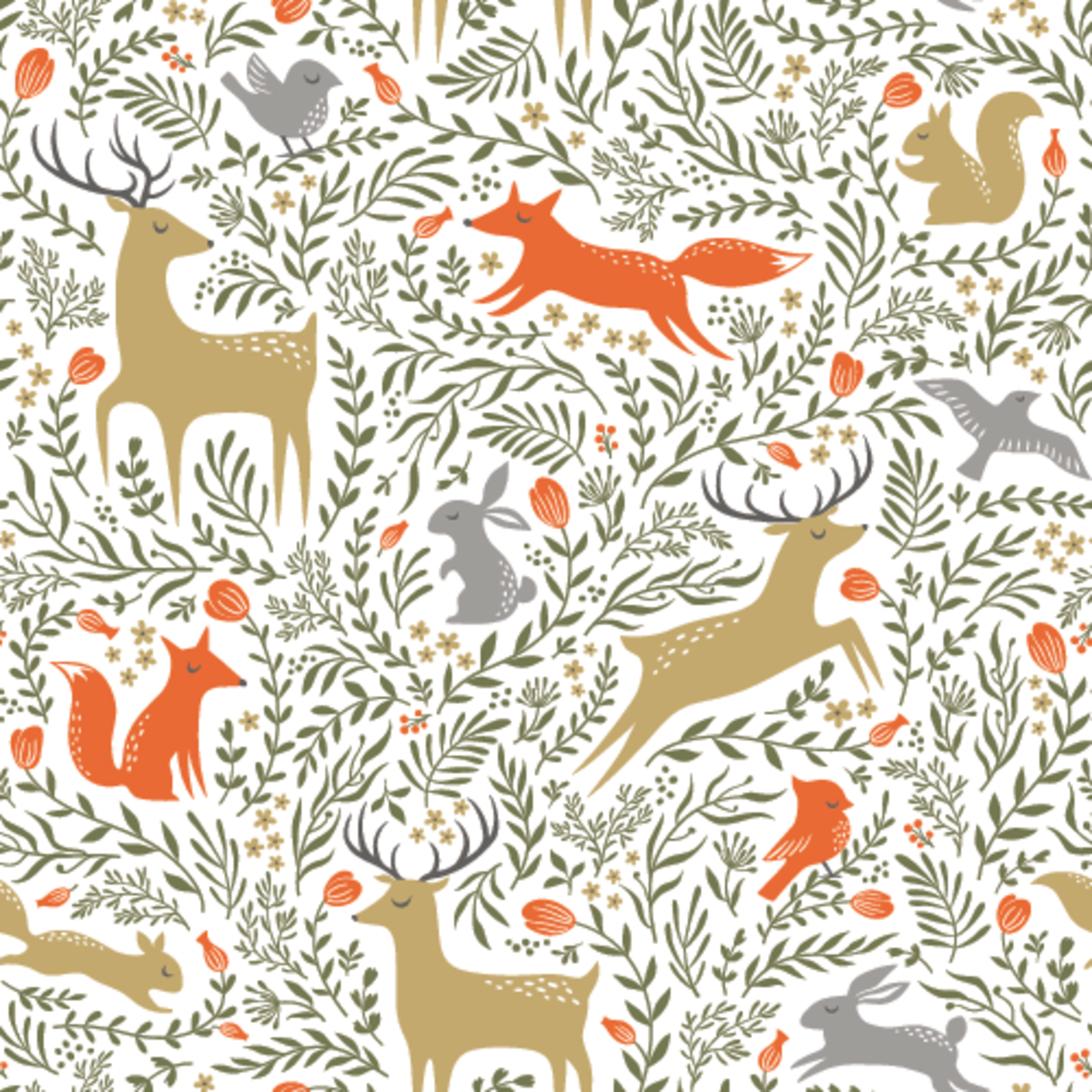 Watercolor Woodland Animal Scandinavian Seamless Pattern Fabric Wallpaper  Background With Owl Hedgehog Fox And Butterfly Rabbit Forest Squirrel And  Chipmunk Bear And Bird Baby Animal Stock Illustration  Download Image Now   iStock