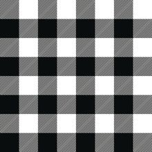 Black And White Buffalo Check Pattern Wallpaper