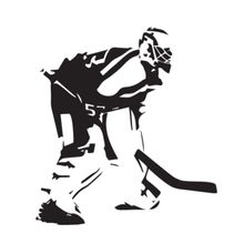 Hockey Goalie Silhouette Wall Mural
