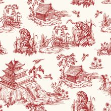 Tiger Pagoda Pattern Wallpaper