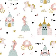 Little Princess Pattern Wallpaper