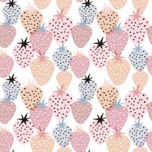 Strawberry Pastel Pattern Wallpaper