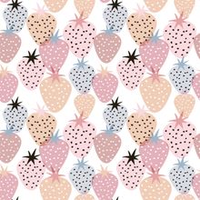 Strawberry Pastel Pattern Wallpaper