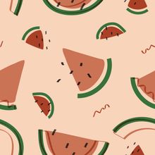 Summer Watermelon Pattern Wallpaper