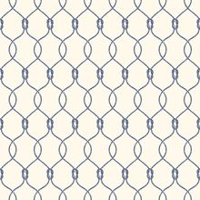 Nautical Knot Lattice Pattern Wallpaper
