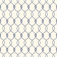 Nautical Knot Lattice Pattern Wallpaper