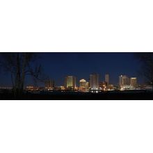 Panorama of New Orleans Skyline at Night Wall Mural