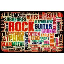 Music Wordcloud Wall Mural