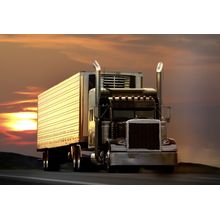 Semi Truck On Highway Wall Mural