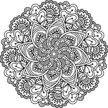Lotus Doodle Mandala Wall Mural