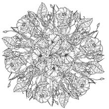 Blooming Bouquet Mandala Wall Mural