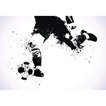 Grunge Soccer Splatter Wall Mural