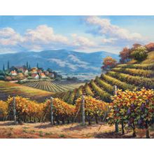 Vineyard Village Wall Mural