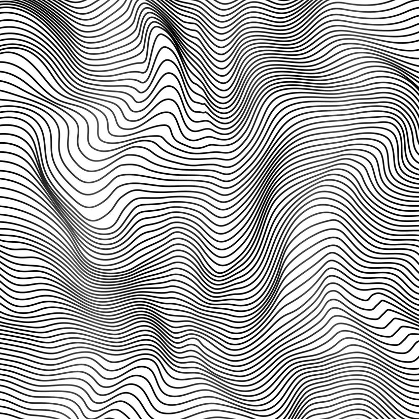 wavy lines pattern black and white