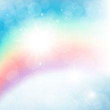 Abstract Rainbow Rays Wall Mural