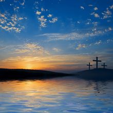 Three Crucifixions Wall Mural