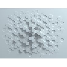 3D Hexagons Wall Mural