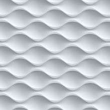 3D Wave Pattern Wall Mural