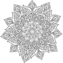 Mandala Coloring Illustration Wall Mural