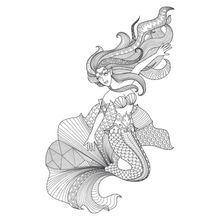Exquisite Mermaid Illustration Wall Mural
