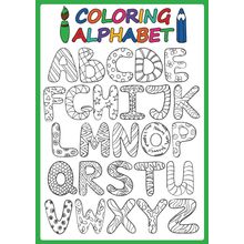 Colorable Children's Alphabet Wall Mural
