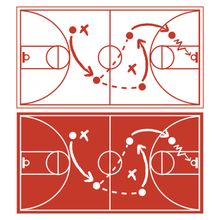 Basketball Strategy Plan Mural Wallpaper