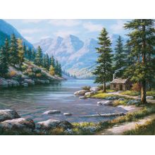 Log Cabin Retreat Wall Mural