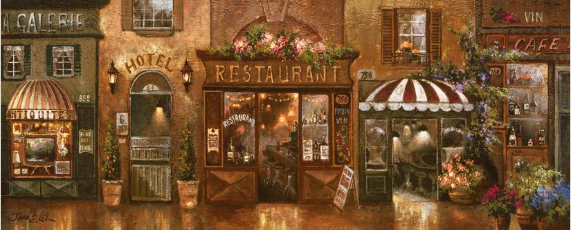 Cafe-Walk-I-Wall-Mural